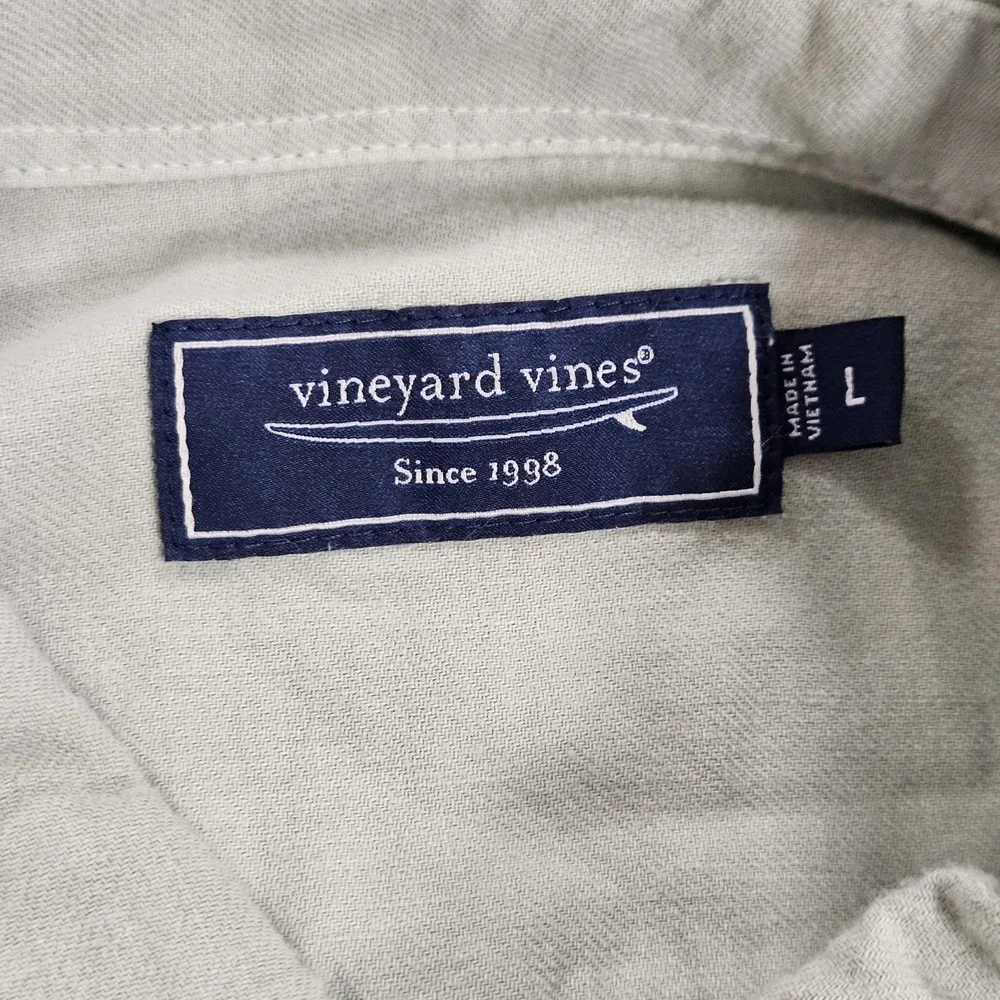 Vineyard Vines Mens Chambray Long Sleeve Button Down Shirt‎ Size L